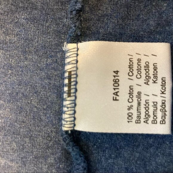 LACOSTE Sz 3X Pima  Cotton V-Neck Regular Fit Indigo Blue Tee T-Shirt - Picture 5 of 6